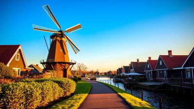 Zaanse Schans kincir angin ikonik