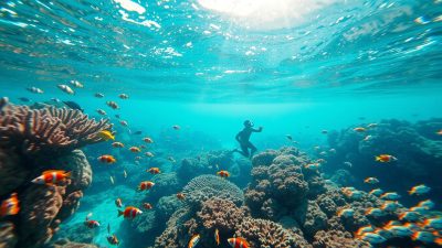 aktivitas snorkeling di Guinea Khatulistiwa
