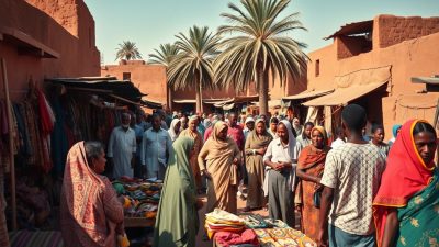 interaksi dengan penduduk lokal di Sudan