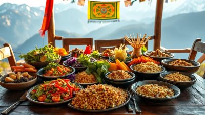 makanan vegetarian Bhutan